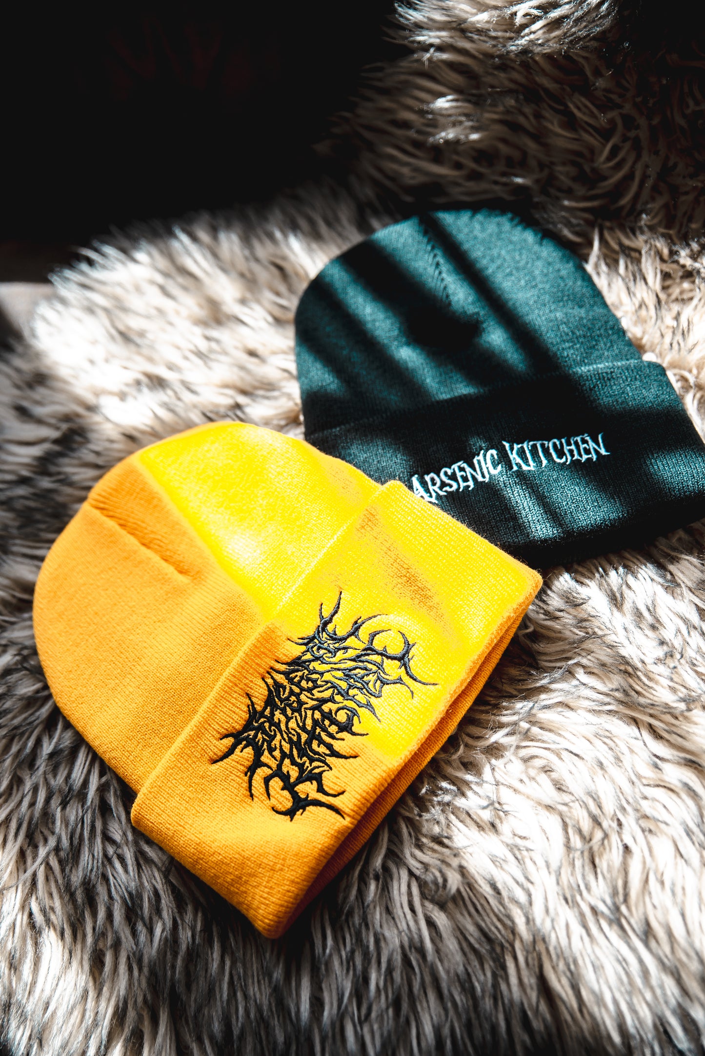 Yellow Beanies (black logo)