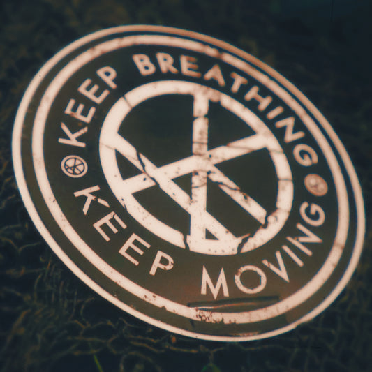 Keep Breathing Keep Moving Sticker